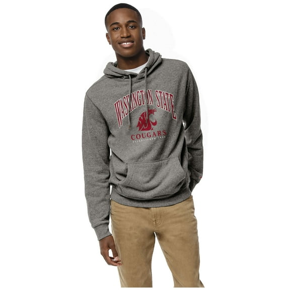 Men's League Collegiate Wear Heather Gray Washington State Cougars Heritage Tri-Blend Pullover Hoodie