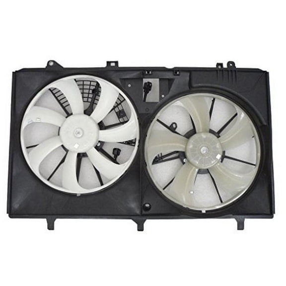 Dual Radiator and Condenser Fan Assembly - Pacific Best Inc. Fit/For TO3115167 11-13 Toyota Sienna 2.7L, 10-15 Lexus RX 350 3.5L Without Tow Package