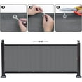 thumbnail image 5 of SUNNY GUARD Balcony Privacy Screen 2.6/3/3.3 ft x 10/16/20 ft Apartments Railing Screen Fence for Outdoor Patio Deck Backyard Porch, 3'x16'Dark Gray, 5 of 6