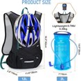 thumbnail image 5 of Mochila de hidratación ligera, mochila para correr con depósito de agua de 2 l, mochila Hydro Water Daypack para ciclismo, senderismo, Rave para hombres y mujeres, 5 of 5