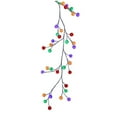thumbnail image 1 of Kurt S. Adler P7408WM 6 ft. White Garland Multi-Color Cotton Ball 48 LED Light, 1 of 3