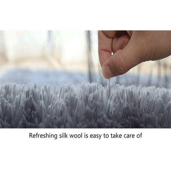 Oval Shape Plush Carpet Rug Furry Comfortable Super Soft Carpet for Office Dormitory Balcony