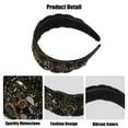 thumbnail image 4 of Unique Bargains 1 Pc Bling Rhinestone Headband for Women Black Rhinestone Wide Edge Headband 5.12"x1.89", 4 of 7