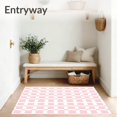 thumbnail image 3 of ODIKA 3'x5' Machine Washable Non-Slip Area Rug, Checkered Plaid Lattice Flooring Decoration Accent High Traffic Rug, Pink, 470736, 3 of 7