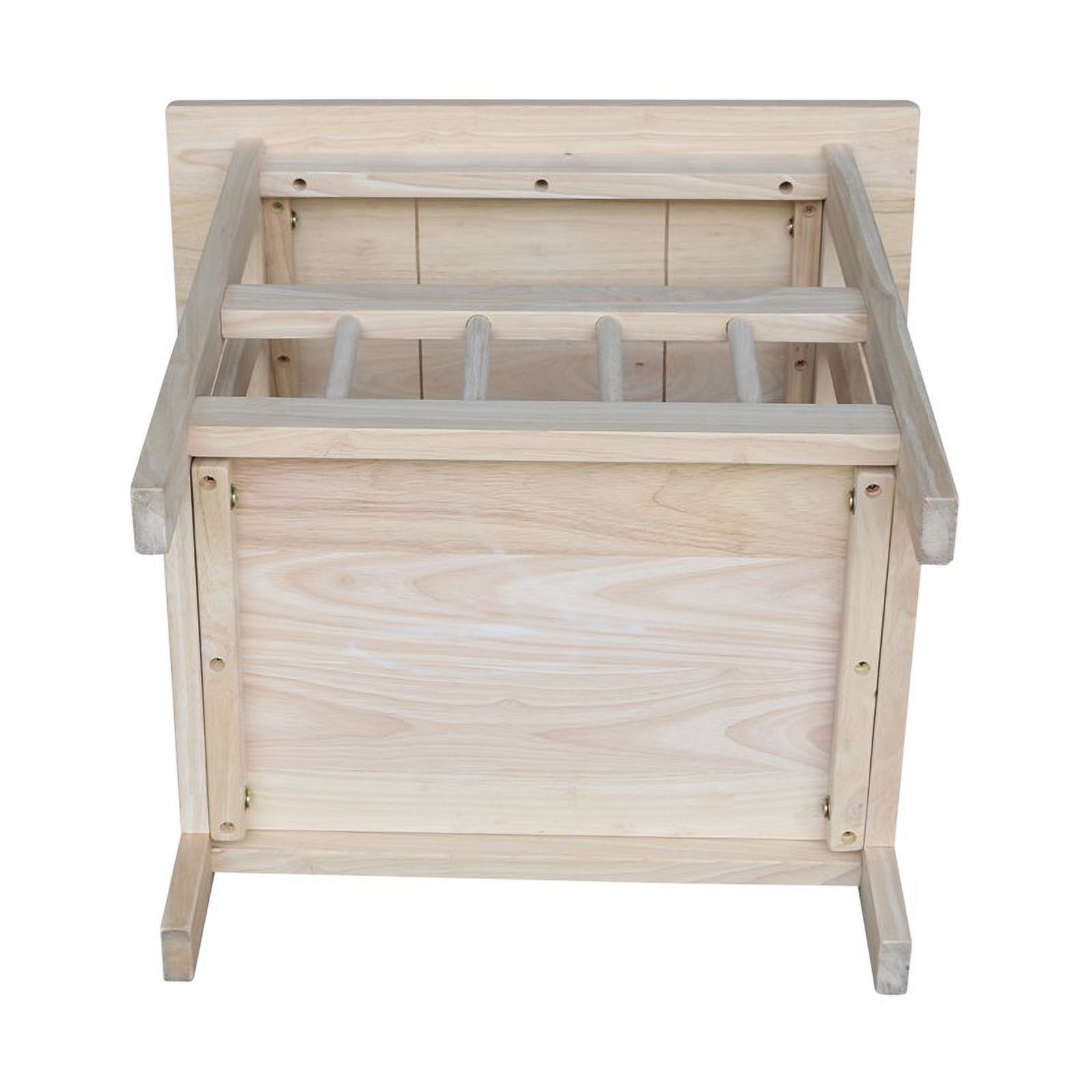 International Concepts Solid Wood Unfinished Mission Magazine End Table