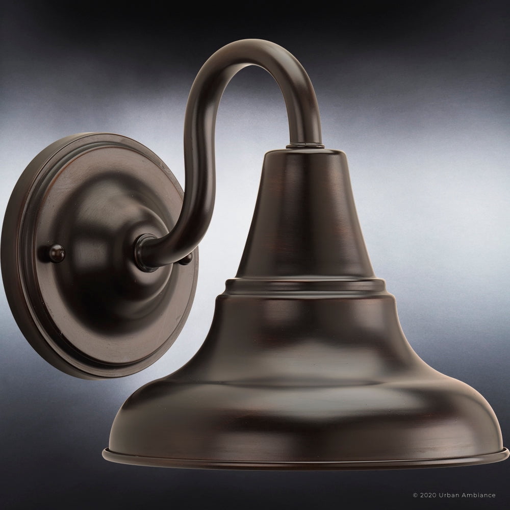 Luxury Industrial Wall Sconce, 8.25H x 8W, with Vintage Style, Olde Bronze, UHP1360 by Urban Ambiance