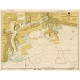 thumbnail image 3 of NOAA Historical Map and Chart Collection 14x12 Black Modern Framed Museum Art Print Titled - Nautical Chart - Los Angeles and Long Beach Harbors ca. 1998 - Sepia Tinted, 3 of 5