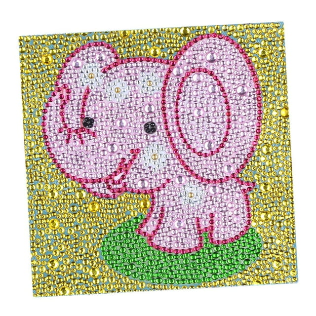 s de pintura de diamante de taladro completo para niños y principiantes Pintura de bricolaje por números Etiqueta de teléfono de mosaico hecha a ma Elephent 2 Gloria Pintura de diamante de taladro completo