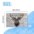 thumbnail image 2 of BaHomeck placemats Set of 4 rectangle Linen Cotton Placemats for Dining Table Washable Heat Resistant,18*12inch,White Wooden Wall With Oil Painting Of Deer Head, 2 of 4