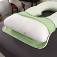 thumbnail image 3 of TOPCHANCES Pregnancy Pillow, J-Shape Full Body Maternity Pillow for Side Sleeping with Removable Cover, 27 * 57inch, Light Green, 3 of 18