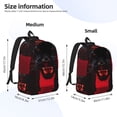 thumbnail image 2 of Disketp Black Panther Red Background print Canvas Backpack Lightweight Travel Daypack Student Rucksack Laptop Backpack-Small, 2 of 5