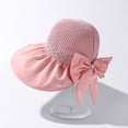 thumbnail image 5 of Yanyanz Sun Hats for Women, Womens Outdoor Casual Bow Decoration Big Head Design Sun Hat, Bucket Hats Pink One Size, 5 of 5