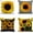 Color 2, variant on Rurpali Set of 4 Linen Throw Pillow Cover 20x20 Inch Yellow Sunflower Summer Flowers Nature Floral Sun Designer Black and White Checkered Home Decor Pillowcase Square Cushion Cover for Sofa Bed Couch