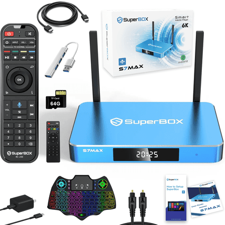 2026 SuperBox S7 Max Smart Box 4G 64G ROM, 6K UHD, Time Shift, Parental Control with Super Box Bundle Sold by Authorised Superbox Agent Store
