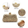thumbnail image 5 of Evening Clutch Purse for Women, Wedding Guest Clutch Metal Chain Crossbody  Bag, Rhinestone Purse, 5 of 6