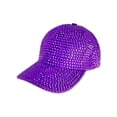 thumbnail image 1 of Top Headwear Women's Full Sparkle Rhinestone Gem Bling Baseball Cap - CPurple, 1 of 1