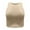 Khaki, variant on Women Basic Camisoles Casual Tank Tops High Neck Racerback Cropped Cute Girls Halter Neck Crop Vest Summer Basic Tank Shirt