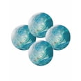 thumbnail image 7 of 13 Inch Round Placemats Set of 4, Teal Blue Coastal Wave Non Slip Heat Insulation PP Table Mats, Modern Summer Ocean Beach Sea Washable Place Mats for Kitchen Dining Party Table Decor, 7 of 7