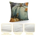 thumbnail image 4 of SHANXI Fall Pumpkin Pillow Covers Cute Fall Decoration Green Blue Pumpkins Leaves Autumn Harvest Decorative Throw Pillows Thanksgiving Farmhouse Decor 22x22in, 4 of 5