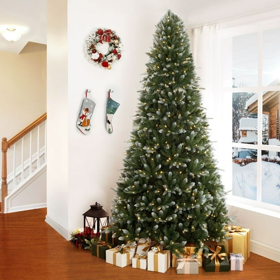 Naomi Home Artificial Christmas Tree-Size:7.5 ft,Style:White Tip