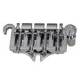 thumbnail image 4 of 3 Point 4 String Bass Bridge Tailpiece Zinc Alloy Bridges With Saddle Replacement Parts For Style Bass,silver, 4 of 5