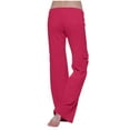thumbnail image 5 of XuJwPNcy Cargo Yoga Pants for Women Elastic Waist Wide Leg Pants with Pockets Casual Stretchy Active Trousers, 5 of 6