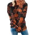 thumbnail image 2 of 2023 Chandail en Molleton de Mode pour Femmes 50 % de Rabais Liquidation Mode Imprimé T-shirt Ample Manches Longues Blouse Col Rond Hauts Décontractés Chandail en Molleton, 2 of 5