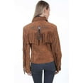 thumbnail image 2 of Scully Women's Beaded Fringe Boar Suede Jacket Brown XX-Large, 2 of 2