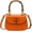 Orange, variant on NCY Women's Leather Tote Handbags,Bamboo Shaped Top Handle Satchel Crossbody Bag Vintage Shoulder Bag