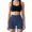 Blue, variant on Women's Solid Color High Waisted 3 Inch Yoga Shorts, Scrunch Butt Lifting Workout Running Shorts for Women, High Waist Three Quarter Fitness Booty Shorts Gym Bottom Beige L