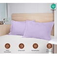 thumbnail image 5 of Royale Linens Pillow Shams 2 Pack King Size 20x36 Inch - Brushed 1800 Microfiber - Bed Pillow Shams, Wrinkle Resistant Super Soft and Cozy - Back Overlap Closure - Oxford Pillowcase (King, Lavender), 5 of 9