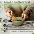 thumbnail image 4 of Matcha Whisk Set, 8-Piece Japanese Matcha Tea Ceremony Kit with Bamboo Whisk, Bowl, Scoop & Gift Box, 4 of 8