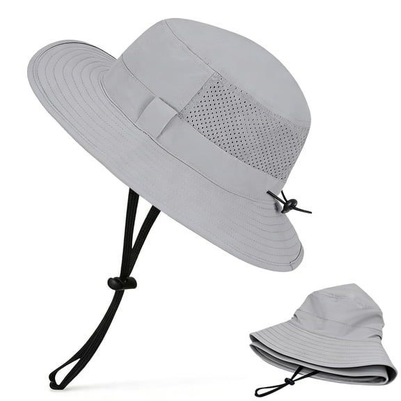 Solaris Kids Sun Hat UPF50 Sun Protection, Large Mesh Super Breathable Travel Beach Play Bucket Hats for Girs Boys Teenagers
