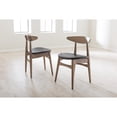 thumbnail image 5 of Baxton Studio Edna Mid-Century Modern French Black Faux Leather and "Oak" Light Brown Finishing Wood Dining Chair, 5 of 5