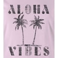 thumbnail image 3 of 9 Crowns Tees Aloha Vibes Vacation Trip Graphic T-shirt (Small, Juniors Pink), 3 of 3