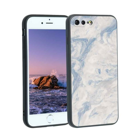 Blue-Marble-15 Phone Case, Degined for iPhone 7 Plus Case Men Women, Flexible Silicone Shockproof Case for iPhone 7 Plus