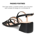 thumbnail image 4 of Journee Collection Womens Kempsy Open Square Toe Block Heel Sandals, 4 of 6