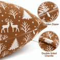 thumbnail image 4 of LOMYOLO Christmas Throw Pillow Covers Set of 2, 18x18IN Chenille Double Side Xmas Decorative Pillow Covers Soft Farmhouse Holiday Cushion Covers for Sofa Couch Bed, Christmas Tree Reindeer Snowflake, 4 of 8
