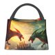 thumbnail image 1 of Easygdp Castle Red Green Sky Dragon Bolsa de Almuerzo Insulada Reutilizable, Bolsa de Mano y Bandolera para Oficina, Trabajo, Viajes, 1 of 6