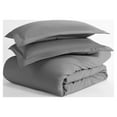Noble Linens 3Piece Gray Duvet Cover Set, Full/Queen