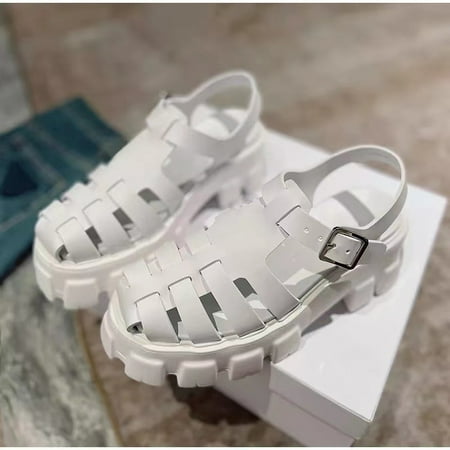 

JointlyCreating New Summer Women Sandals Flatform Wedge Hollow Out Ankle Buckle Round Toe Shoes Females Outdoor Beach Casual Sandals