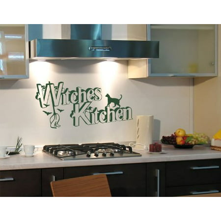 Halloween Witches Kitchen Wall Decal - Wall Sticker, Vinyl Wall Art, Home Decor, Wall Mural - 2269 - Beige, 59in x 29in