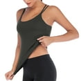 thumbnail image 2 of fatyb Yoga Tank Tops for Women Built in Bra Strappy Back Sports Tops Padded Workout Tanks Activewear, 2 of 5