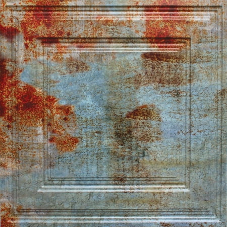 Dundee Deco's Rusty Old Tin Roof Traditional Drop In Ceiling Panels, 2 ft. X 2 ft. (4 sq ft.) each, Pack of 25