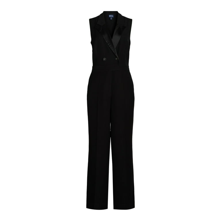 Scoop Women s and Women s Plus Tuxedo Jumpsuit 30 Inseam Sizes XS 4X Walmart