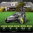 thumbnail image 3 of Sun Joe 15" Electric Dethatcher Scarifier with Removeable 13.2 Gallon Bag, 15 Amp, AJ808E, 3 of 10