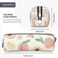 thumbnail image 5 of XMXT Leather Pencil Case, Pink Peaches Print Large Capacity Pencil Pouch for Student Teens Women, 5 of 9