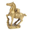 thumbnail image 1 of Estatua de caballo hecha a mano, símbolo de riqueza, estatua de caballo de pie, escultura de caballo de latón de aspecto Real para decoración de escritorio, 1 of 8