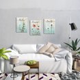 thumbnail image 2 of 3 Pieces Bathroom Picture Wall Art Abstract Flower and Leaves Painting Relax Unwind Breathe Signs Poster Canvas Print Artwork Framed for Bar Bedroom Each Panel 12x16 Inches （Green）, 2 of 6