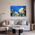 thumbnail image 5 of Underwater World Coral Reef Canvas Poster Bedroom Decor Sports Landscape Office Room Decor Gift,Frame-style,16x24inch(40x60cm), 5 of 8